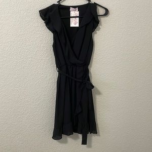 NET black ruffle dress